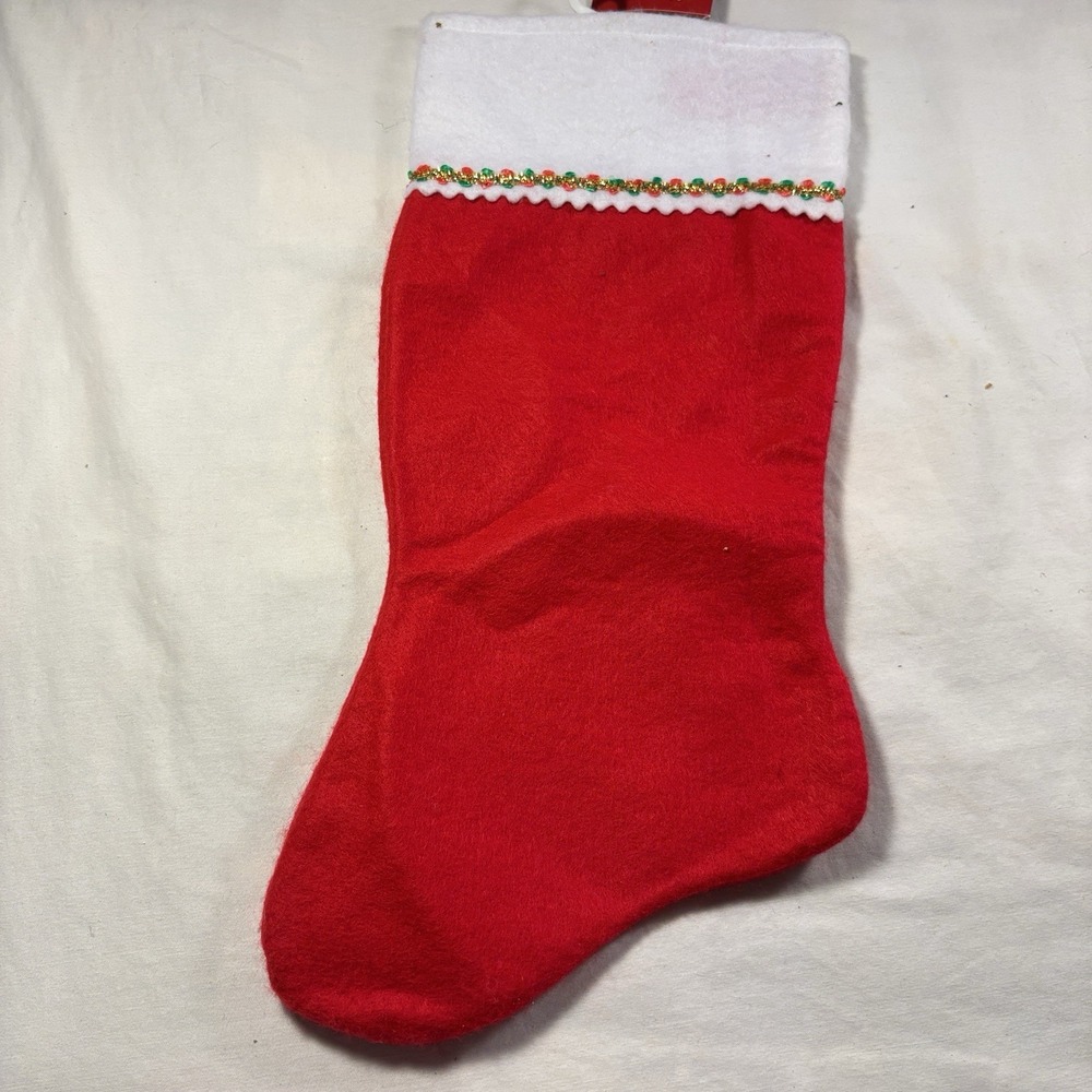 Target Plush Stocking Red White Decorative Medium